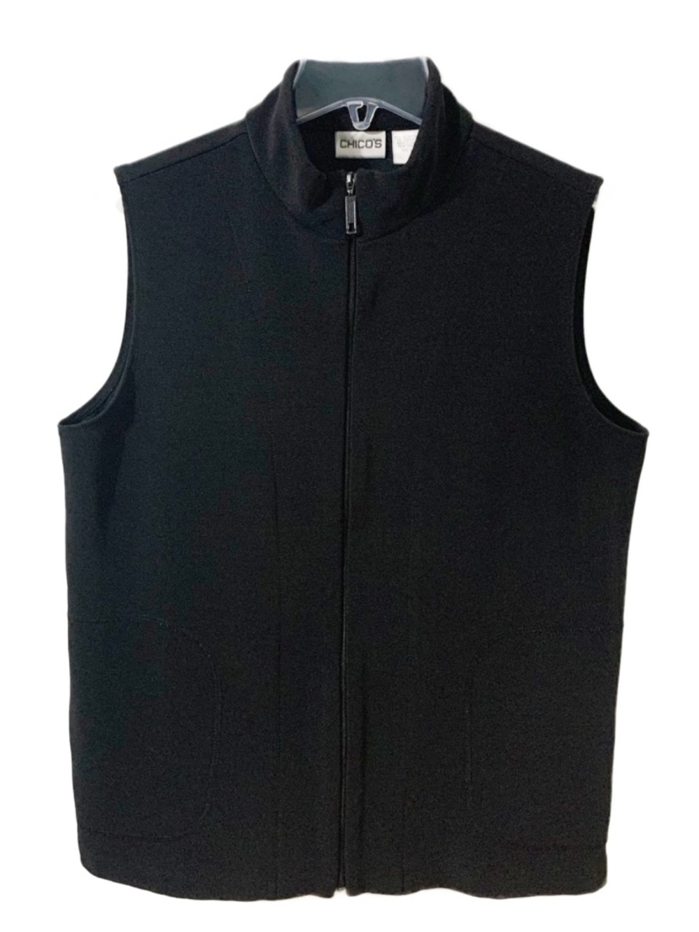 Chico’s Ponte Fabric Fully Front Zipped Layering Vest Similar to Travelers Line